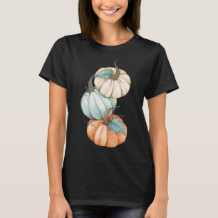 Autumn Fall Season Cute Coloured Pastel Pumpkin  T-Shirt