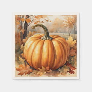 Autumn Fall Season Pumpkin Theme  Napkin