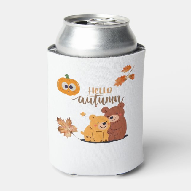 Autumn Fall Shirt, Thanksgiving Shirt, Fall Pumpki Can Cooler (Can Front)