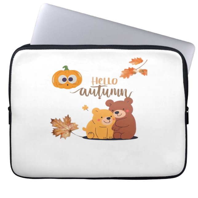 Autumn Fall Shirt, Thanksgiving Shirt, Fall Pumpki Laptop Sleeve (Front)