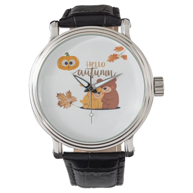 Autumn Fall Shirt, Thanksgiving Shirt, Fall Pumpki Watch (Front)