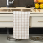 Autumn Fall Tan Buffalo Check Pattern Tea Towel<br><div class="desc">This design features a fall autumn,  simple farmhouse kitchen towel,  rustic country,  minimalist harvest,  stylish elegant,  holiday dinner,  buffalo check,  minimal pattern,  tan brown white,  tartan style.</div>