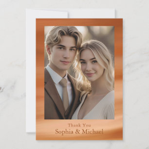 Autumn Fall Terracotta Wedding Thank You Card