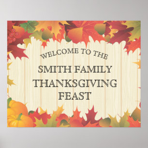 Autumn / Fall / Thanksgiving Family Feast Poster