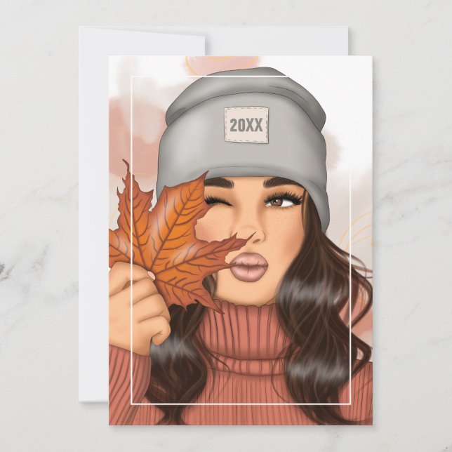 Autumn - Fall Thanksgiving Greeting Holiday Card (Front)