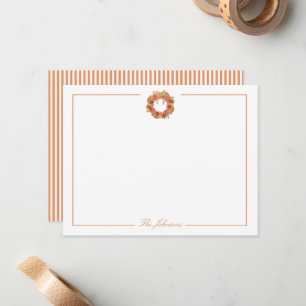 Autumn Fall Thanksgiving Personalised Stationery Card
