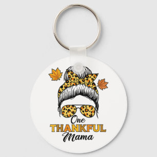 Autumn Fall Thanksgiving Shirts, One Thankful Mama Key Ring