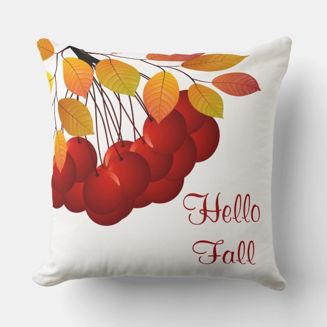 Autumn Fall Throw Pillow (Front)