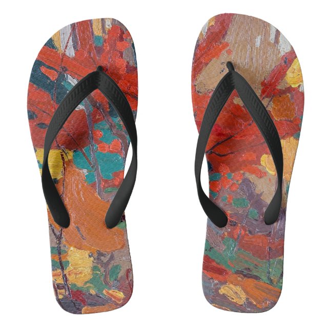 Autumn Fall | Tom Thomson | Photo Print Flip Flops (Footbed)