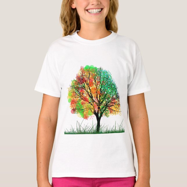 Autumn Fall Tree Leaf Nature Destiny Savvy T-Shirt (Front)