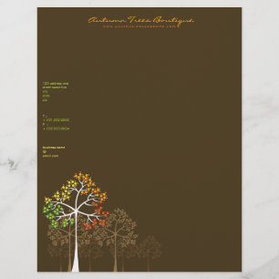 Autumn / Fall Trees Template Business Letterhead