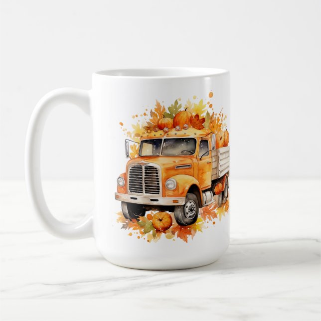 Autumn - Fall Truck Coffee Mug (Left)