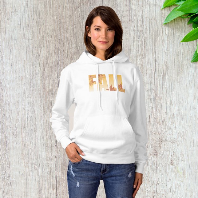 Autumn Fall Typography Design with Leaves  Hoodie (Creator Uploaded)