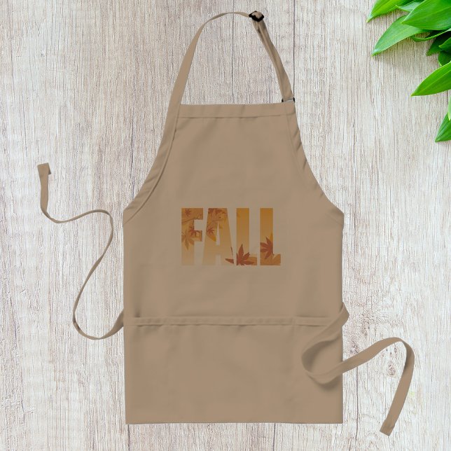Autumn Fall Typography Design with Leaves  Standard Apron (Creator Uploaded)