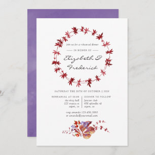 Autumn - Fall Watercolor Bridesmaids Luncheon Invitation