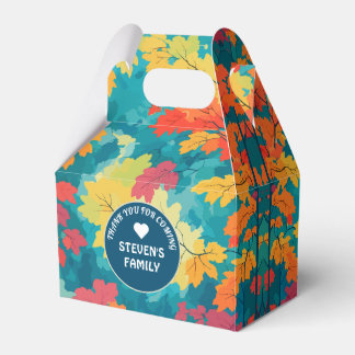 Autumn fall watercolor floral baby shower,birthday favour box