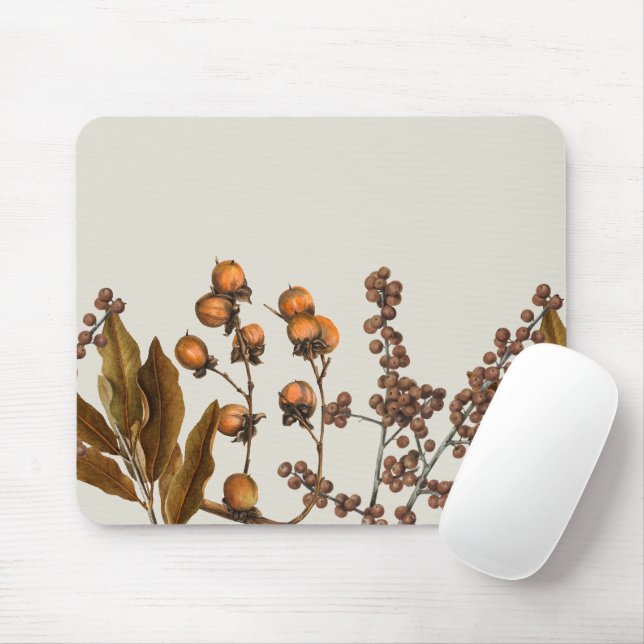Autumn Fall Watercolor Foliage Leaves  Mouse Mat (With Mouse)