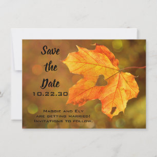 Autumn Fall Wedding Save the Date Cards