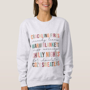 Autumn Fall Winter Favourite Quotes Typography Sweatshirt