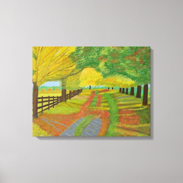 Autumn Fallen Leaves Canvas Print (Front)