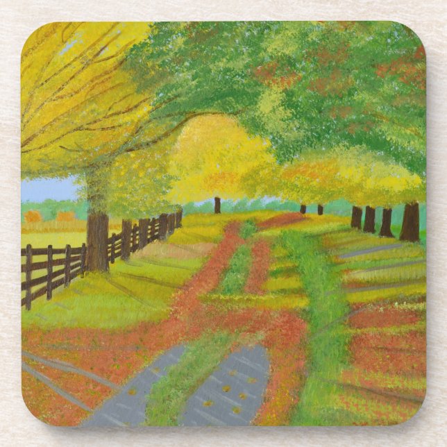 Autumn- Fallen Leaves Coaster (Front)