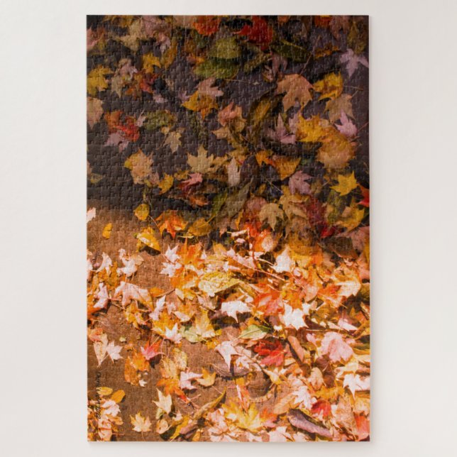 Autumn Fallen Leaves  Jigsaw Puzzle (Vertical)