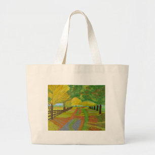 Autumn- Fallen Leaves Large Tote Bag