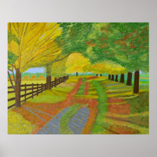 Autumn Fallen Leaves Poster