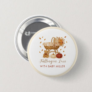 Autumn Falling in Love Baby Shower 6 Cm Round Badge