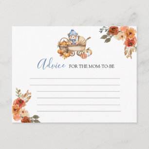 Autumn Falling in Love Baby Shower Advice For Mum Enclosure Card