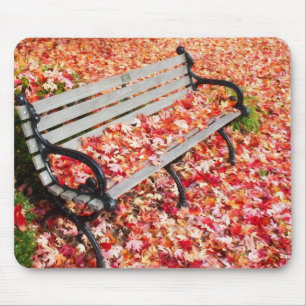 Autumn Falling Leaf Nature Mouse Mat