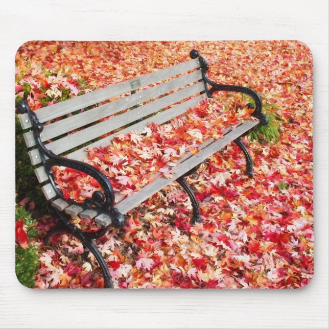 Autumn Falling Leaf Nature Mouse Mat (Front)
