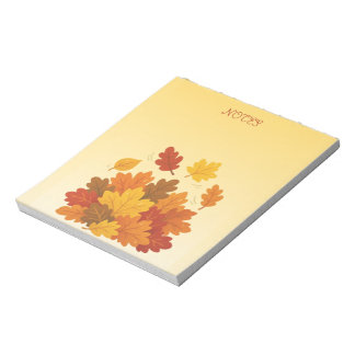 Autumn Falling Leaves Aesthetic Notepad for Notes