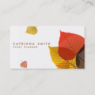 Autumn Falling Leaves Business Card
