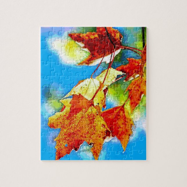 Autumn Falling Leaves Jigsaw Puzzle (Vertical)