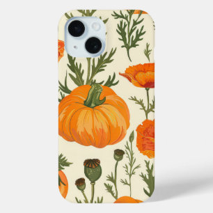 Autumn Falling Leaves Pumpkin Spice Fall Season iPhone 15 Case