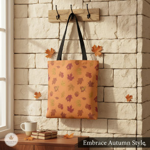 Autumn Falling Leaves Stylish Fall Accessory Tote Bag