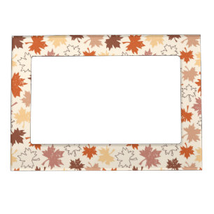 Autumn falling maple leaf thanksgiving magnetic frame
