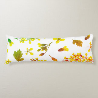 Autumn Falls Floral Pattern Body Pillow