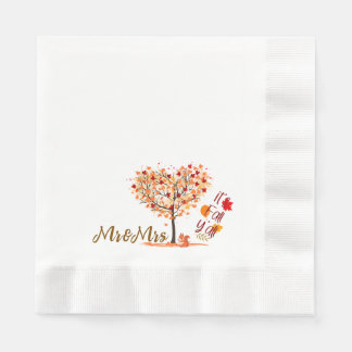 Autumn falls widding napkins 