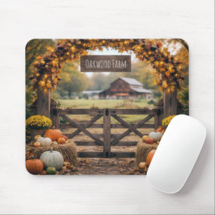 Autumn Farm Gate with Arch Mouse Mat