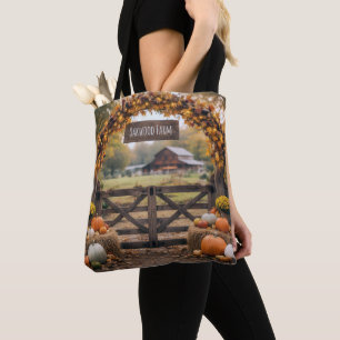 Autumn Farm Name On the Gate Tote Bag