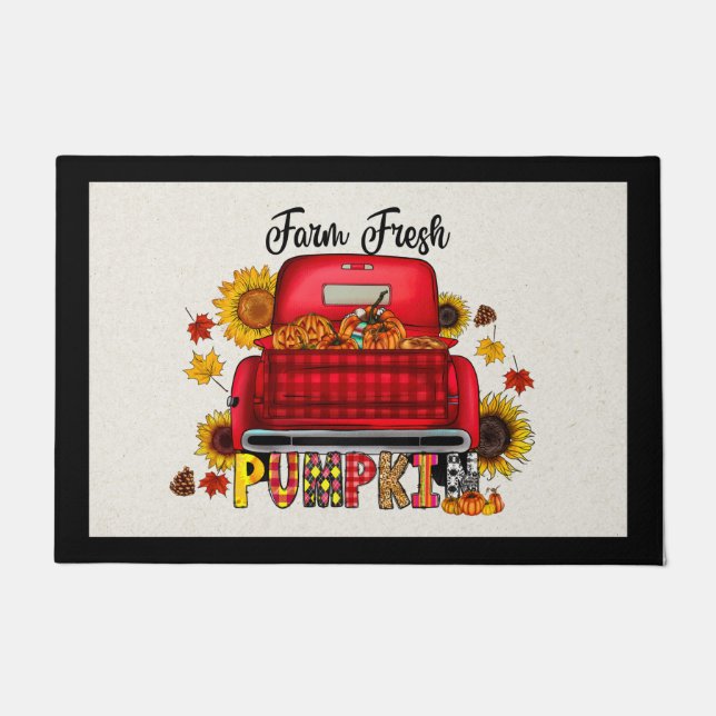 Autumn Farmhouse Door Mat (Front)