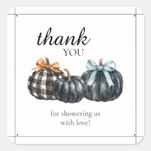 Autumn Farmhouse Pumpkin Thanks Square Sticker