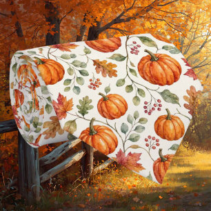 Autumn Faux Silk Neck Tie Botanical Fall Garden