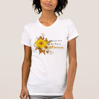 Autumn Favourite Time of Year Flowers T-Shirt 4