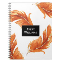 Autumn Feathers Watercolor Illustration