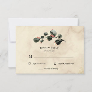 autumn feel floral RSVP Response Card