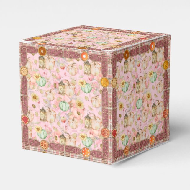 Autumn Feel Vintage Pumpkin Favour Box (Front Side)