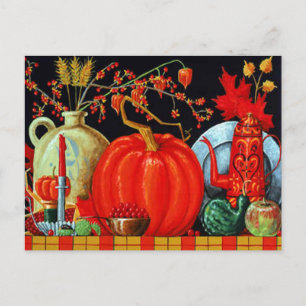 Autumn Festive Table Postcard